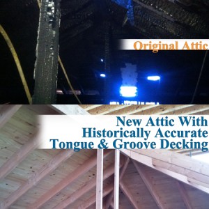 Attic Before and After Historical Wheaton Home Repair, Before and After Pictures