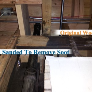 Sanded Studs Historical Wheaton Home Repair, Before and After Pictures